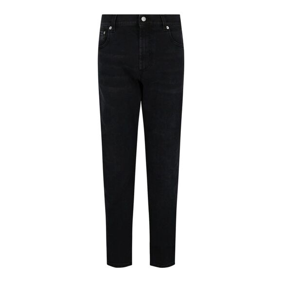 Alexander McQueen Graffiti Denim Jeans Black Mens